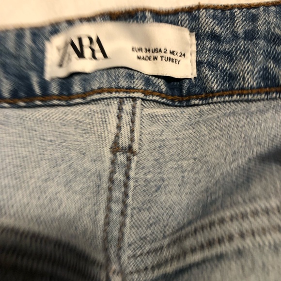 Zara wide leg cropped jean size 2 - Picture 2 of 7